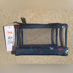 Lug Clear Paw Print Pouches 2 pack. Brand new!